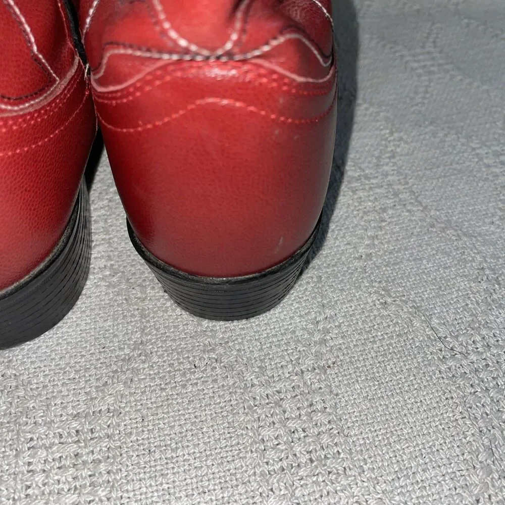 Masterson Boot Co. Men’s Western Boots Size 5.5 M Red Leather Cowboy Rodeo